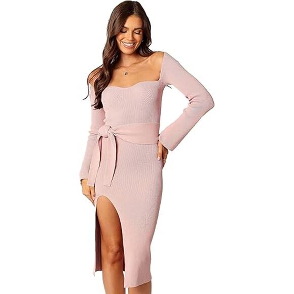 Petal and Pup Aquerelle Sweetheart Bodycon Midi Dress Women's Rose Women's 4 NWT - Picture 1 of 12